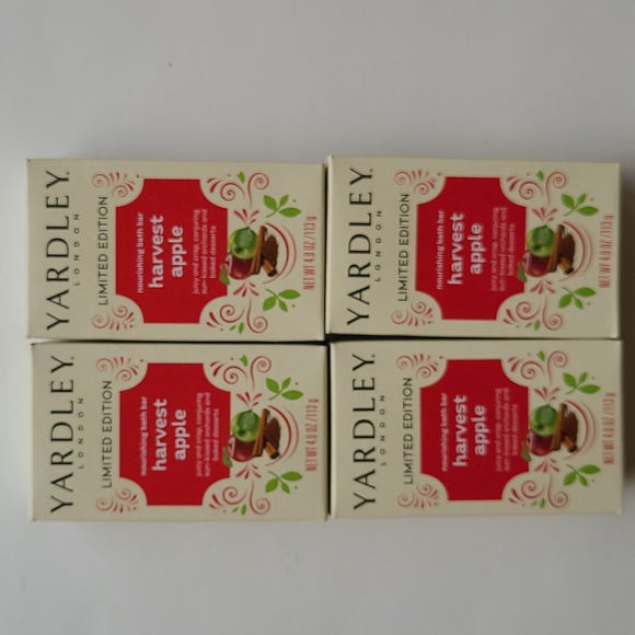 Yardley Limited Edition Harvest Apple Soap Bars NIB 4x - Picture 5 of 11